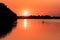 Sunset paddleboard