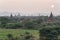 Sunset pagodas stupas and temples of Bagan in Myanmar, Burma