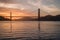 Sunset paints sky and lake in mesmerizing San Francisco hues