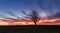 Sunset in Palmanova on the lawn above the ramparts.