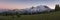 Sunset panorama of Mount Rainier