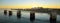 Sunset Panorama over Tsawwassen Ferry Terminal on Strait of Georgia, Vancouver, British Columbia, Canada