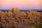 Sunset at panorama point at badlands