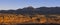 Sunset panorama of the Sangre de Cristo Mountains and Rio Grande Gorge