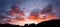 Sunset panorama sky and vibrant clouds