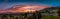 Sunset panorama of Utah Valley and mountains