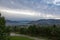 Sunset panorama valley view okanagan canada