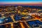 Sunset panorama view of Dresden with Marktplatz square, Germany