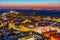 Sunset panorama view of Dresden with Marktplatz square, Germany