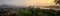 Sunset panorama from Wat Chom Si temple overlookingluang prabang and the mekong, mount phou si, luang prabang, laos