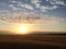 Sunset panorama wheat field