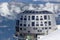 Sunset panoramic view of Mont Blanc, Refuge Du Gouter 3835 m, The popular starting point for attempting the ascent of Mont Blanc ,