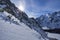 Sunset with parhelium effect from Ostrva peak in High Tatras during winter