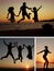 Sunset people collage