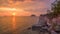 Sunset in Phang Nga sea