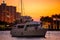 Sunset photo Fort Lauderdale waterfront scene with boats