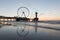 Sunset at the pier in Scheveningen Holland