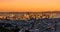 Sunset pnoramic view of San Francisco city
