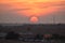 Sunset point of sam desert. Jaisalmer. Rajasthan tourism, india.