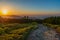 A sunset in Polish Beskidy mountains