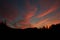 Sunset in Portage campground near Whittier, Alaska