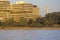 Sunset on the Potomac River, Watergate Building and the National Monument, Washington, DC