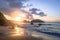 Sunset at Praia do Cachorro Beach - Fernando de Noronha, Pernambuco, Brazil