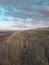 Sunset on the prairie backroads near Cheyenne, Wyoming