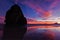 Sunset on Pranang beach. Railay , Krabi Province Thailand