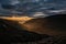 Sunset on the Putorana plateau in Siberia in summer