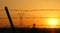 Sunset pylon - Stock image