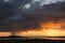 Sunset and rainclouds over Lake Kariba