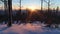 Sunset Rays Winter Reverse Aerial 4k