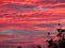 Sunset red clouds spectacular beautiful strange sky different