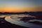 Sunset of Reeds field in Suncheon Bay