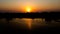 Sunset reflection on lake water-Mandu, India