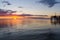 Sunset reflection on Mobile Bay from Daphne, Alabama