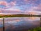 Sunset Reflections in a Flooded Pasture, Northern California, USA