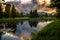 Sunset Reflections on the Grand Teton Range from Schwabacher Landing