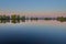 Sunset reflexions at Comana lake