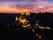 Sunset in Rocamadour - medieval french village in the rock