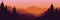 Sunset rocky mountain vector illustration