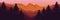 Sunset rocky mountain vector illustration