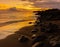 Sunset on The Rocky Shore of Olowalu Beach