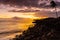 Sunset on The Rocky Shore Olowalu Beach