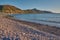 Sunset at rossbeigh beach, Ireland. Beautiful coastline at the Ring of Kerry during sunset