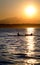 Sunset Rowers on Puget Sound with Olympic Mountains