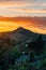 Sunset at Runyon Canyon Park, in Los Angeles, California