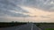 The sunset and rural roads in Taiwan\\\'s countryside.