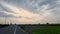 The sunset and rural roads in Taiwan\\\'s countryside.